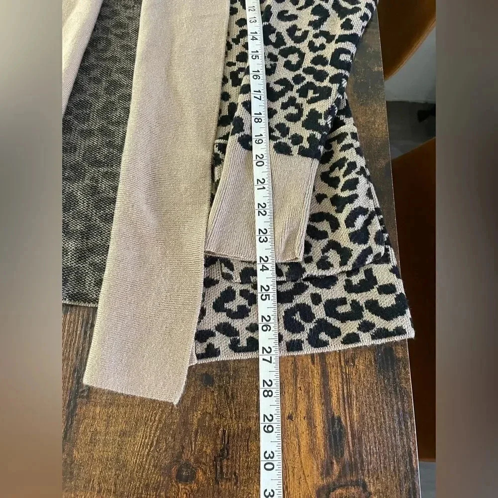 moon & madison open cardigan leopard print - Picture 3 of 7
